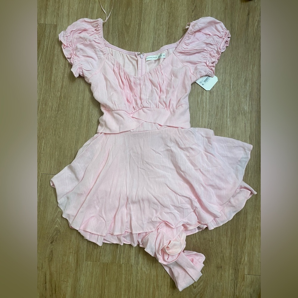 Altar'd State Light Pink Ruffle Mini Dress - Picture 3 of 7